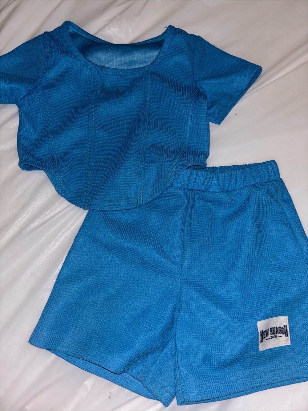 Blue Kids Athletic Shorts -